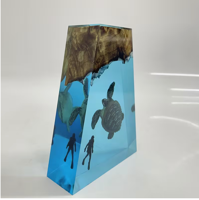 Große Schildkröten Harzlampe