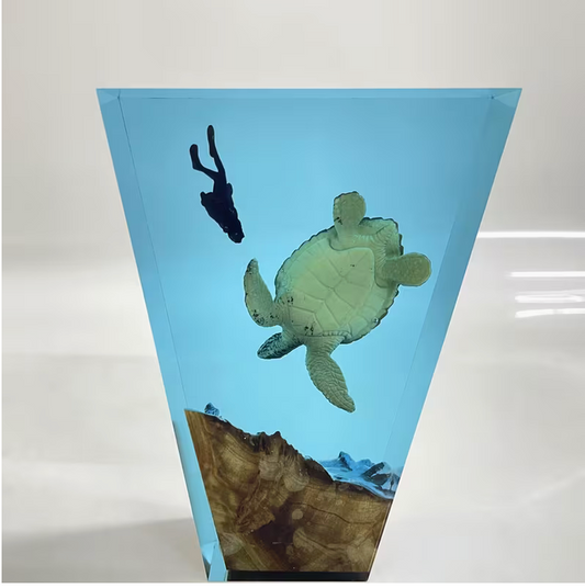 Große Schildkröten Harzlampe